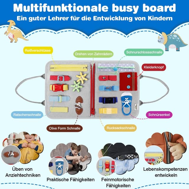 Thumbnail 2 de JHkim Montessori Busy Board Deutsch