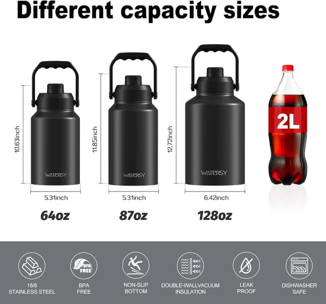 Thumbnail 6 de Watersy 1-Gallon Insulated Water Bottle ⚡