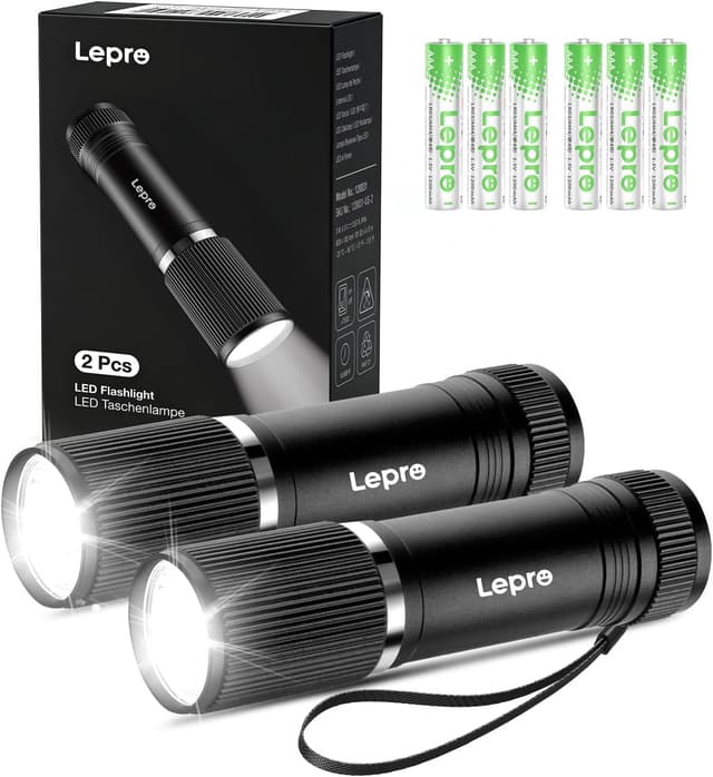 Detalle de Lepro Small Torches 2 Pack EDC Torch