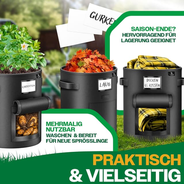 Thumbnail 2 de KESSER® Saco para Sembrar Patatas 38L - Set 9 🌱