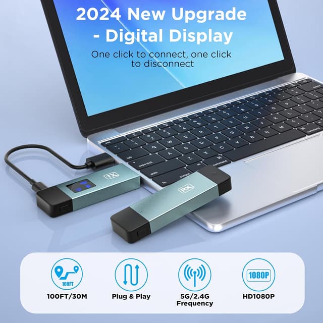 Thumbnail 1 de Wireless HDMI Transmitter & Receiver 4K Kit