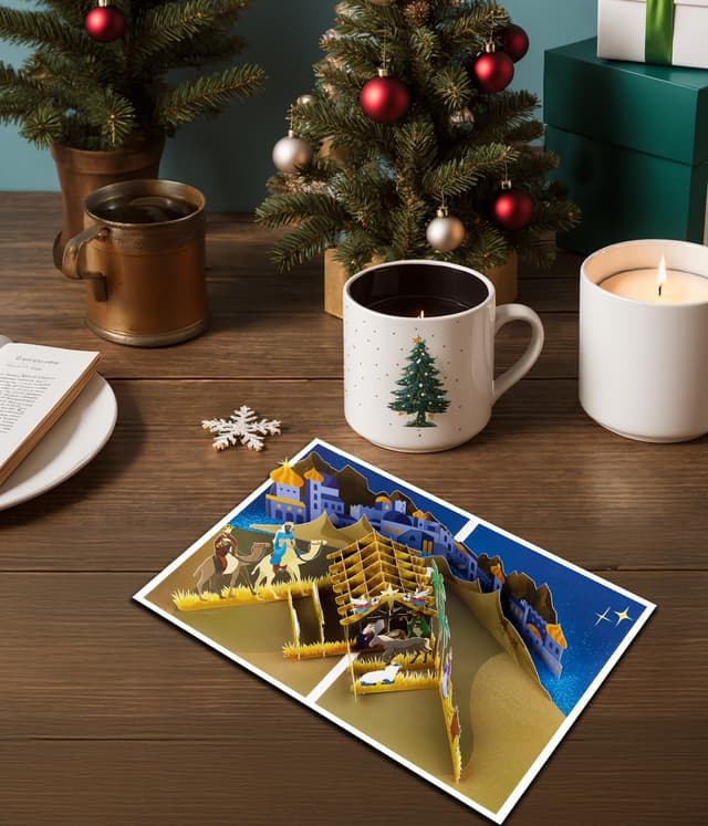 Detalle 2 de Nativity 3D Pop-Up Christmas Card