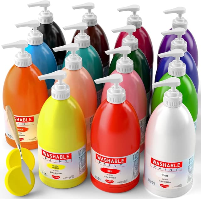 Imagen de Smallbudi 15 Colors Washable Tempera Paint 1000ml 🎨 en OfertitasTOP