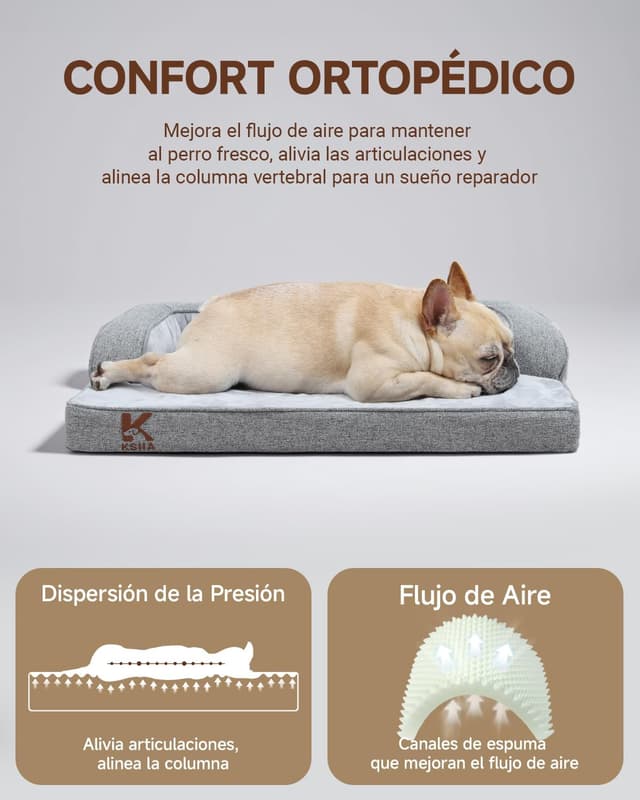 Detalle de KSIIA Cama Ortopédica para Perros 88x55 cm