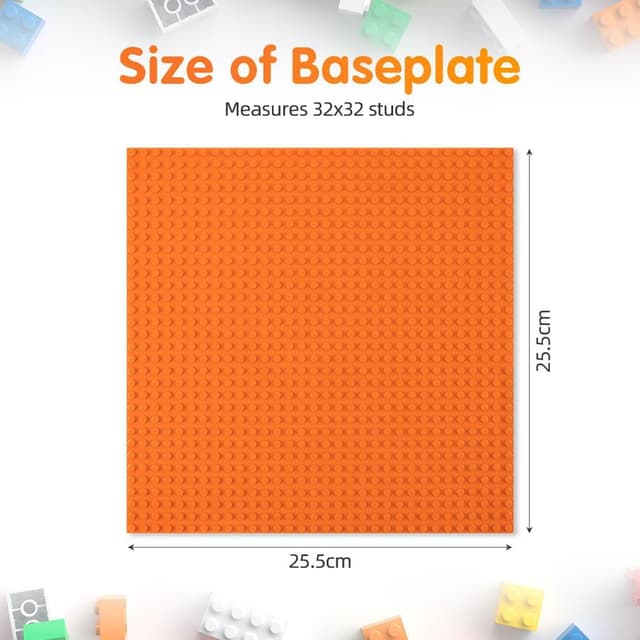 Detalle de HOTUT Classic Grundplatte-Set (4er) 25,5 × 25,5 cm – kompatibel mit gängigen Baustein-Systemen