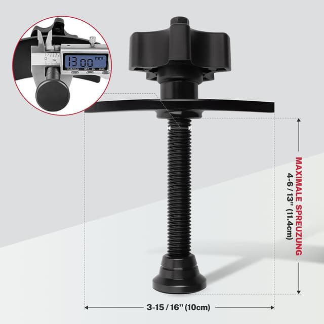 Detalle de BILITOOLS Bremskolbenrücksteller Auto (universell) – Bremszylinder- & Kolbenspindel-Werkzeug für Vorderrad-Bremssattel