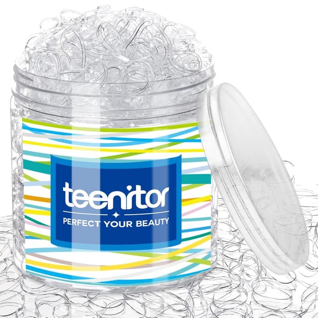 Imagen de Teenitor 2000pcs Clear Mini Hair Bands 🎀 en OfertitasTOP