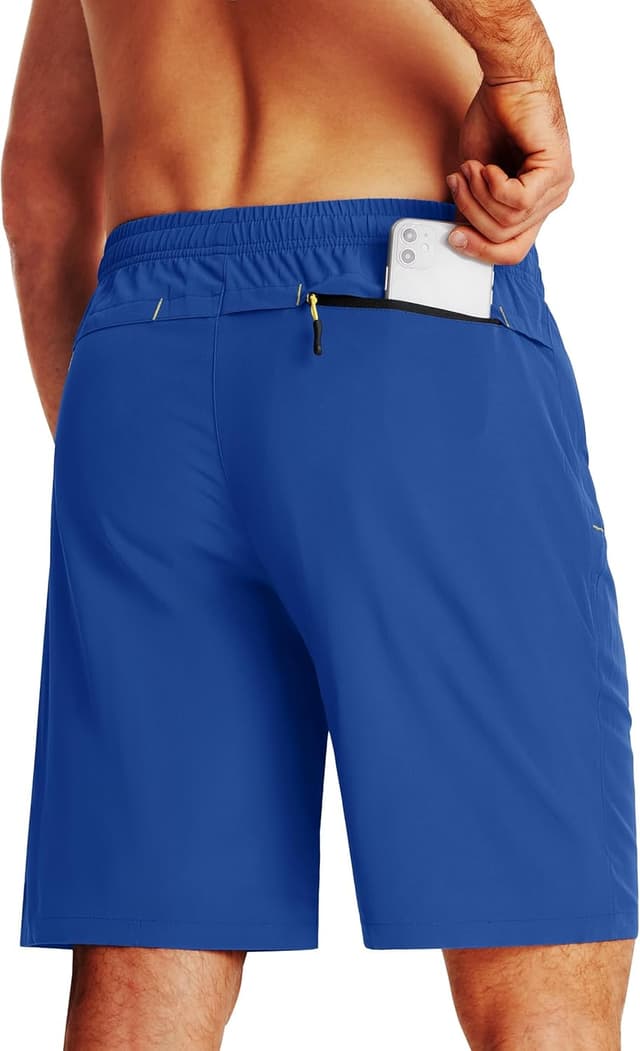 Detalle 2 de TACVASEN men’s quick-drying training shorts with zip pockets