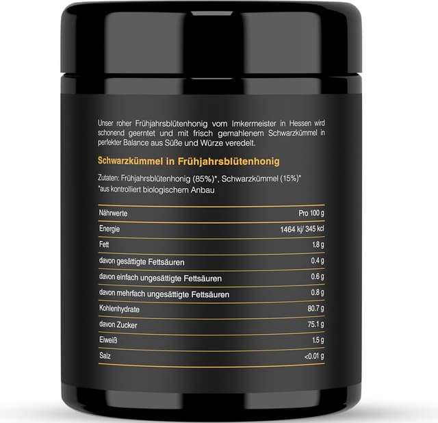 Thumbnail 5 de BIOLAVIVA BIO Honig mit Schwarzkümmel 250 g 🍯