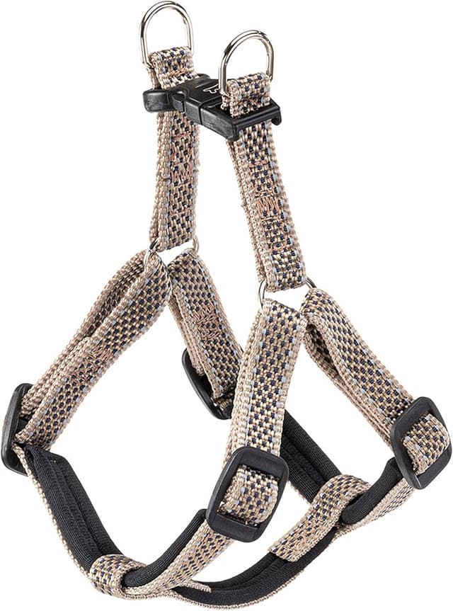 Detalle 2 de Ferplast Pettorina Cane DAYTONA DELUXE in nylon imbottito taglia grande, regolabile e riflettente Marrone-Nero