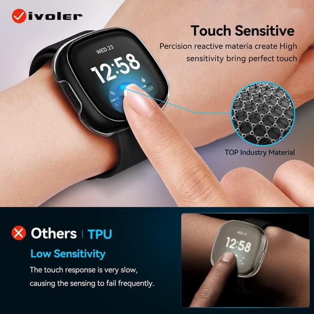 Thumbnail 5 de ivoler Fitbit Versa 3/Sense screen protectors 4-pack
