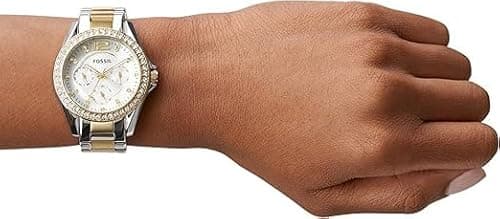 Thumbnail 3 de Fossil Riley 38 mm reloj cronógrafo plateado y dorado