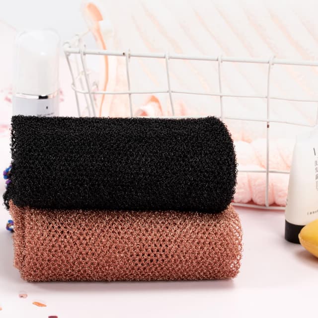 Detalle de African exfoliating net sponge set, 31.5in