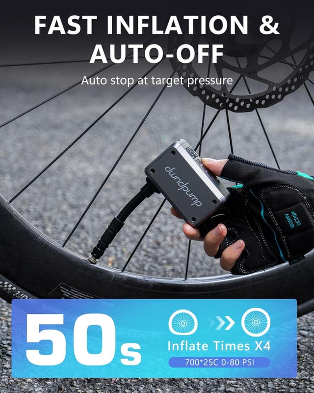 Detalle de dwndpump mini pompa bici 120 PSI