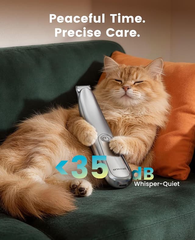 Thumbnail 3 de oneisall Upgraded Dog Paw Trimmer (2-Speed, LED, Low Noise, Curved Blade)