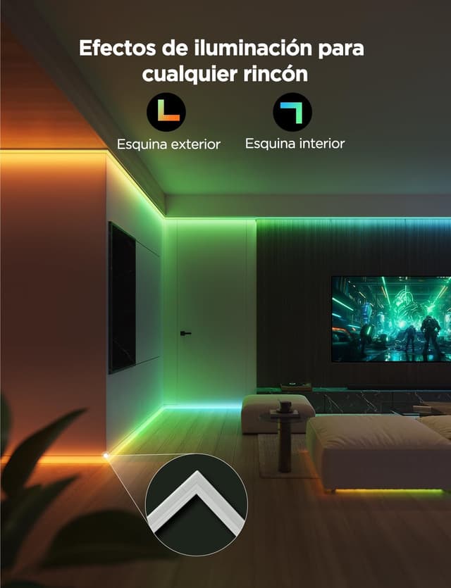 Thumbnail 3 de Govee Tiras de LED RGBIC con Cubiertas, 10M, Alexa y Google