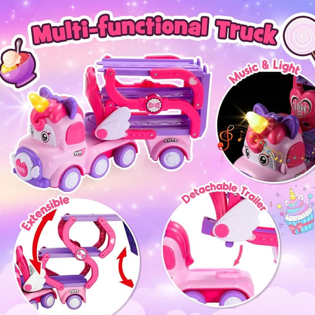 Detalle de EUCOCO Camion Unicorno giocattolo 72 cm