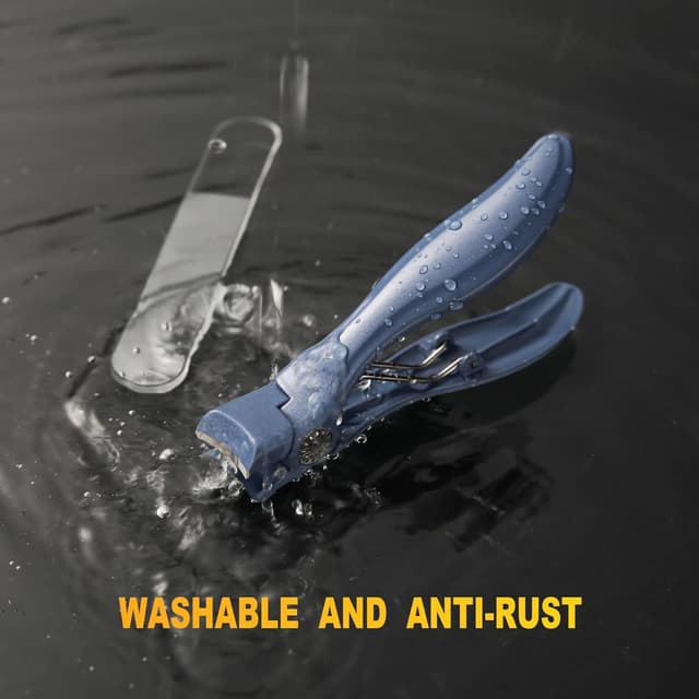 Detalle 2 de FVION Nail Clipper for Thick Toenails & Wide-Jaw Fingernail Trimmer with Crystal File (Blue)