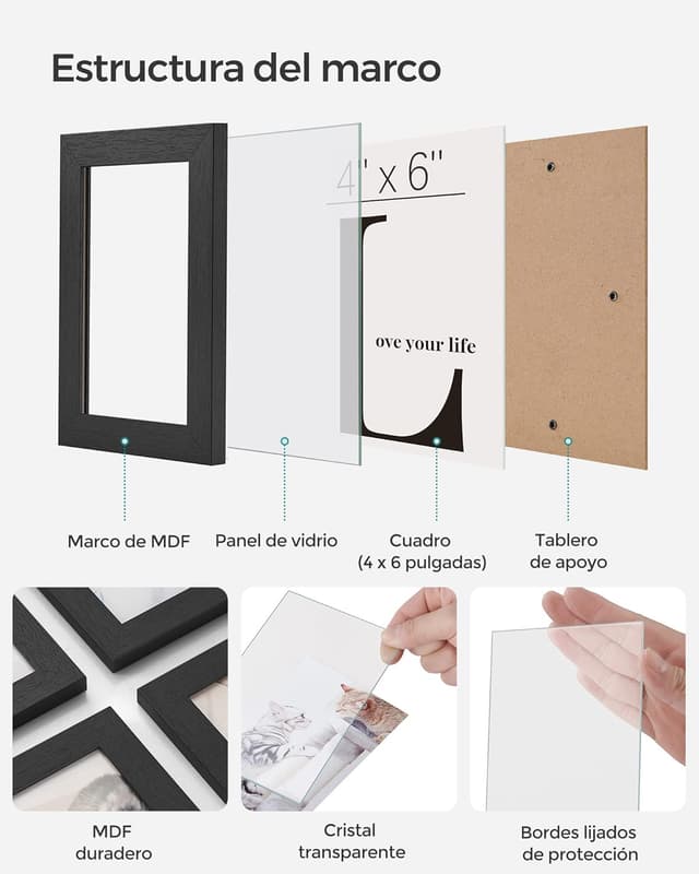 Thumbnail 2 de SONGMICS Collage de Marcos de Fotos 12 Piezas 🖼