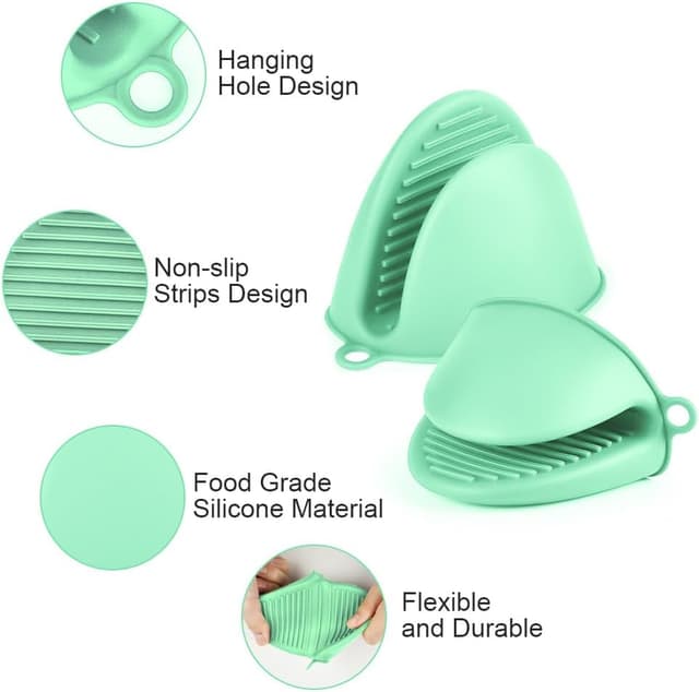 Thumbnail 2 de AUAUY Mini Manoplas de Silicona Resistentes al Calor 🌟