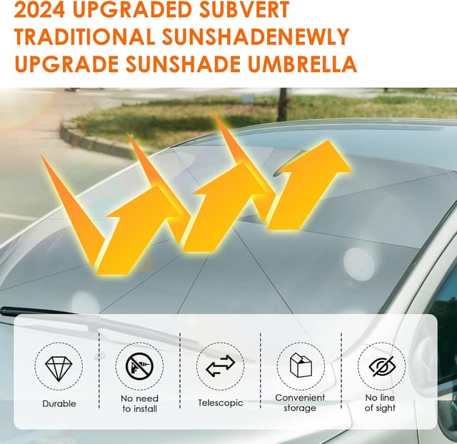 Detalle de Oziral pare-soleil de voiture pliable pour vitre avant (150 x 82 cm) avec ressort