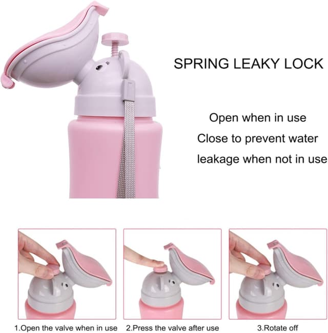 Detalle de Portable Baby/Child Potty Urinal Travel Potty with Leak-proof Bottle (500ml) for Camping, Car Travel and Potty Training
