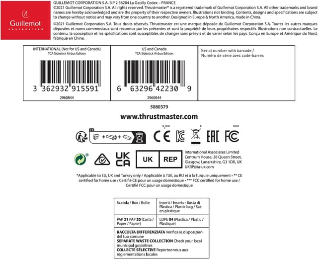 Thumbnail 9 de Thrustmaster TCA Sidestick Airbus Edition - Joystick ambidextro ✈