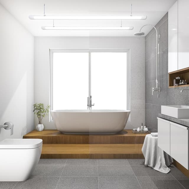 Detalle de Gimisgu Néon LED 120 cm 36 W 3060 lm, réglette blanc neutre 4000 K (IP65) pour garage, atelier et pièces humides