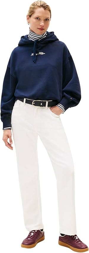 Detalle 2 de Tommy Hilfiger Classic Script Fleece XXS Sudadera Azul