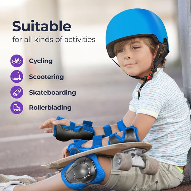 Detalle de Niftii Kids Helmet with Pads – Adjustable multi-sport safety set for ages 3–15