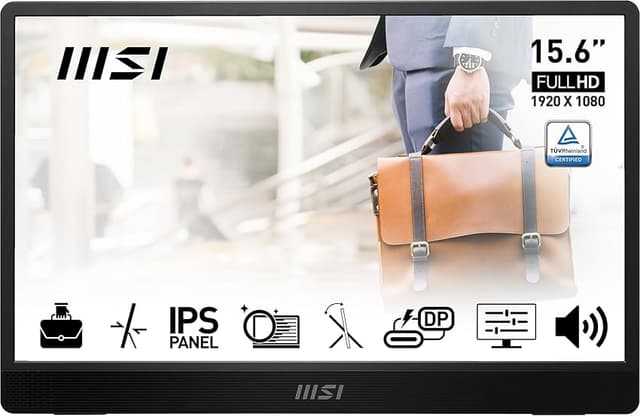 Detalle de MSI Pro MP161 E2 - Monitor portátil Full HD 15,6"