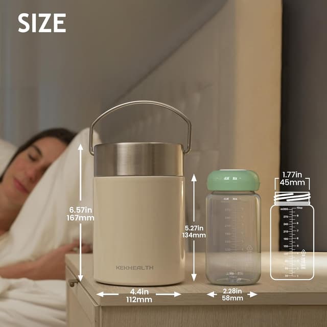 Detalle de KEKHEALTH 325ml (11oz) Portable Breast Milk Cooler – keeps breast milk cold for up to 16 hours