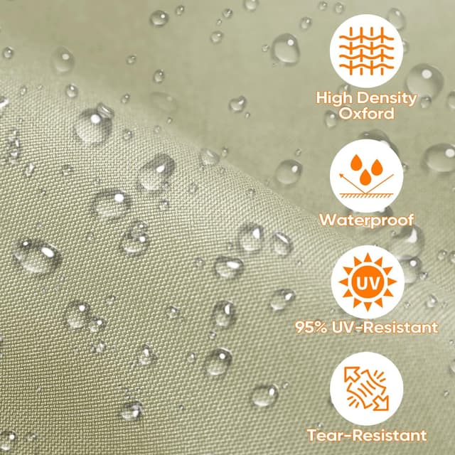 Detalle de Sekey Frangivista per balcone e recinzione in telo Oxford 90x300 cm impermeabile e antivento, taupe