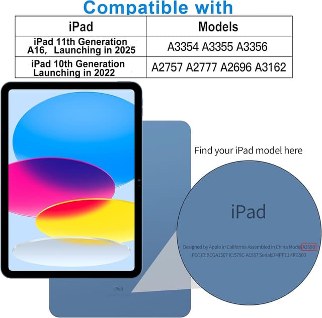 Detalle de 4youquality 2-Pack Screen Protector for iPad (A16) — 11in tempered glass