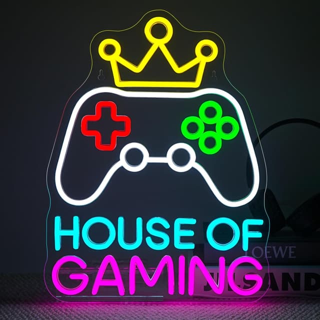 Detalle de NYXEN Neon Gaming Pad LED Schild Krone