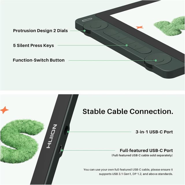 Thumbnail 6 de HUION Kamvas 13 (Gen 3) 13.3" Pen Display