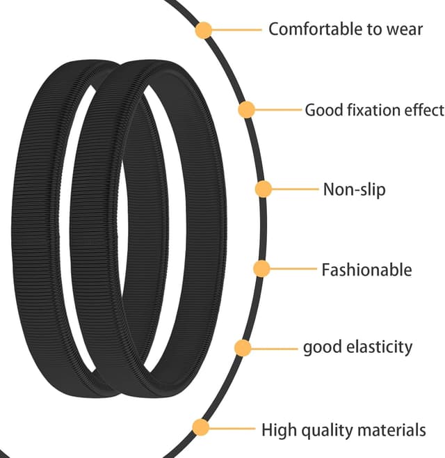 Detalle de Aomig Metall Ärmelhalter Set (2 Stück) für Hemdärmel – rutschfeste Metallmanschettenhalter