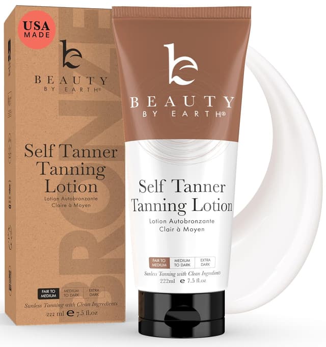 Detalle de USA Made Tanning Lotion Self Tanner for Fair to Medium ⌈emoji⌉