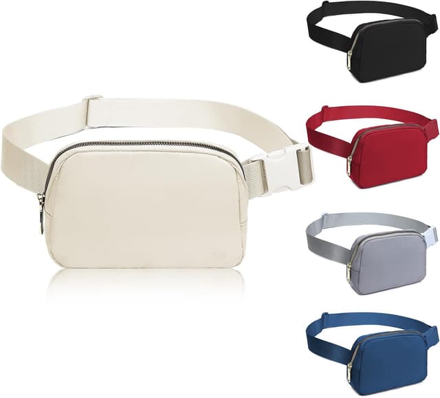 Detalle de Miss Lulu sac banane unisexe avec ceinture réglable – pratique pour ville, course et sorties nature