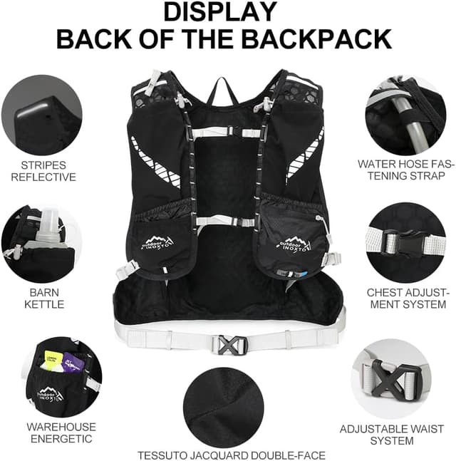 Detalle de IX INOXTO INOXTO Running Backpack (5-litre) lightweight hydration bag