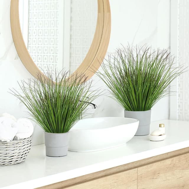 Detalle de DEMIUKO 10 Bündel Kunstpflanzen 50 cm Grün