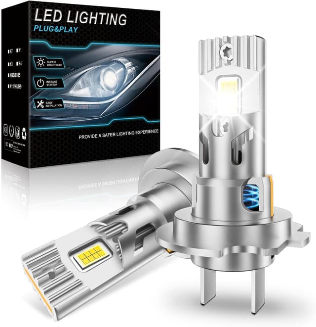 Detalle de JOSHF Ampoules LED H7 ventilateur 6500K (lot de 2) — format mini 1:1 Plug & Play