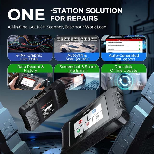 Detalle 2 de LAUNCH X431 Creader Elite 2.0 BBA scanner OBD2 bidirezionale per Benz/BMW/Audi (codifica ECU, AutoVIN)