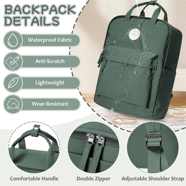 Detalle de HYC00 Women’s Lightweight School Backpack (HYC00 School Backpack Women) – Laptop Rucksack with Anti-theft Pocket