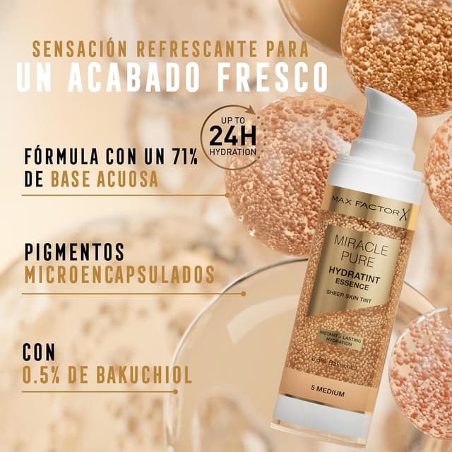Thumbnail 4 de Max Factor Miracle Pure Hydra Tint Essence – Base 50 Medium, 30ml 💧