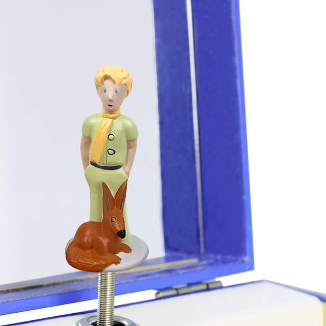 Detalle de Trousselier 6291230 Schmuckkästchen für Kinder „Der kleine Prinz“ – Spieluhr mit Musik, tanzender Figur & Nachtleuchten