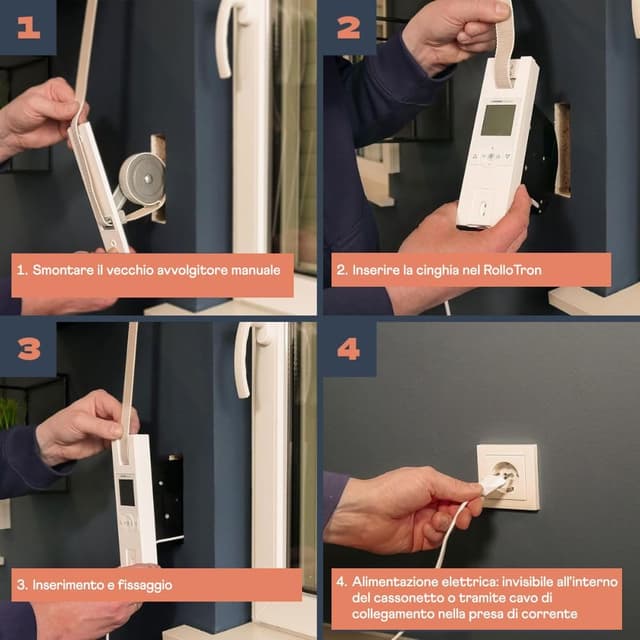 Detalle 2 de HOMEPILOT Avvolgitore RolloTron Premium Smart con controllo tapparelle a cinghia, trazione 45 kg