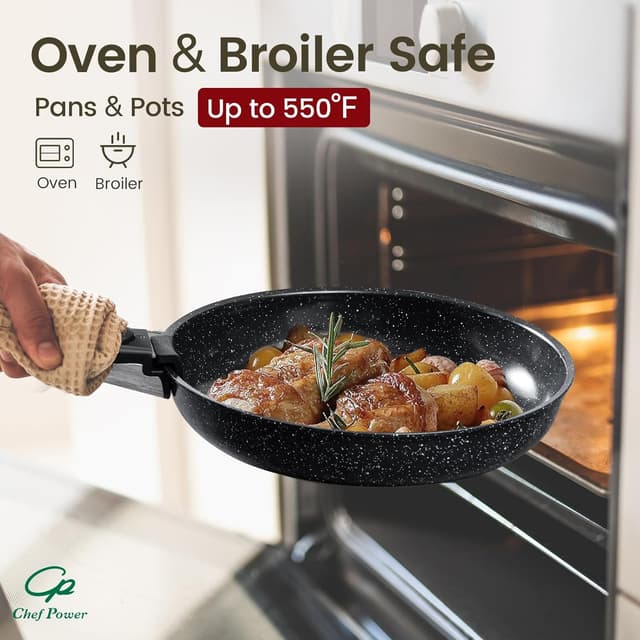 Thumbnail 5 de Chef Power Ceramic Nonstick 19-Piece Cookware Set