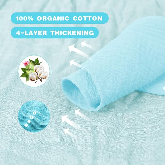 Thumbnail 4 de Vicloon Muslin Baby Lätzchen 8 Stück