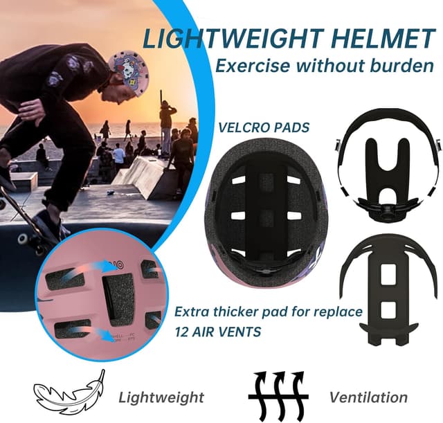 Thumbnail 3 de GLAMVILLA Skaterhelm Ultraleicht 260 g